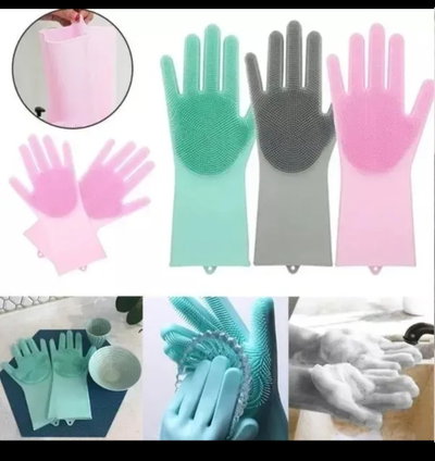 Guantes silicona limpieza 