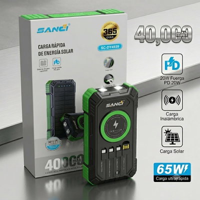 Power bank solar 40000 mah