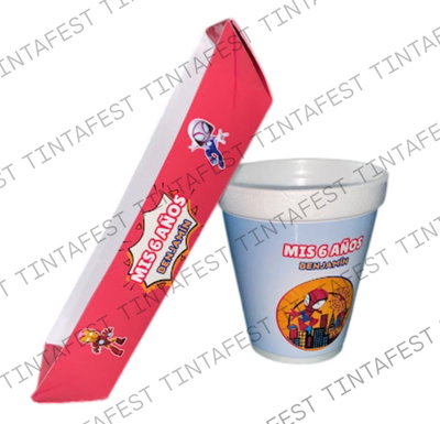 PACK DE: VASOS + PORTA PANCHOS (PARA 10 CHICOS)