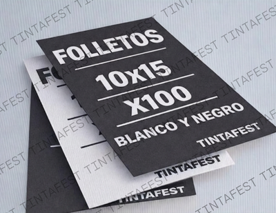 FOLLETOS (BLANCO Y NEGRO SIMPLE FAZ) (x100u)