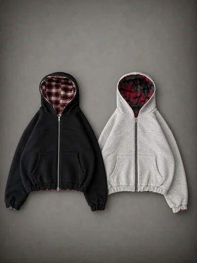 Camperas Reversible Escocia rojo