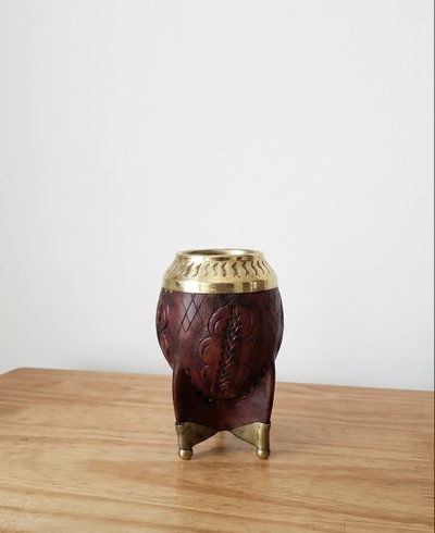 Mate Torpedo Botita Cuero Dibujado