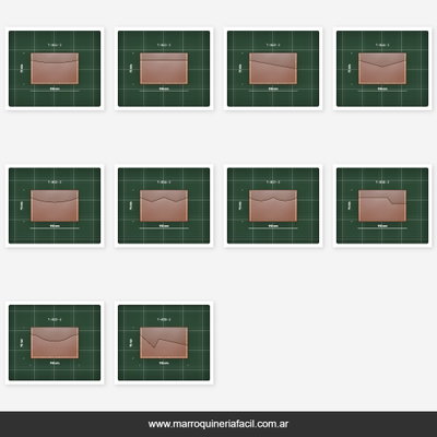 Pack de 40 patrones de tarjeteros de un bolsillo en PDF
