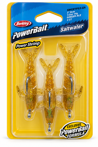 Señuelo Berkley PowerBait Saltwater Power Shrimp 3" Ginger Ale