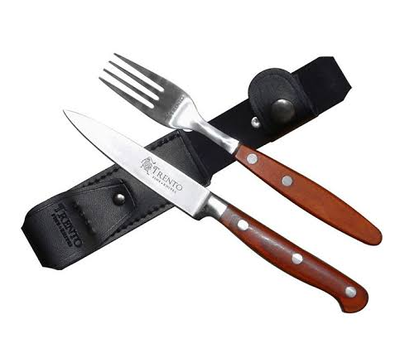 Set de Cuchillo y Tenedor Trento con Vaina