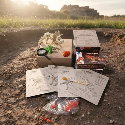Kit  Dinosaurios Explorador Juego De Aventura Paleontólogo Bloques
