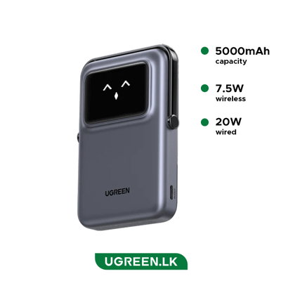 POWER BANK INALAMBRICO MAGNETICO 5.000 mAh GRIS