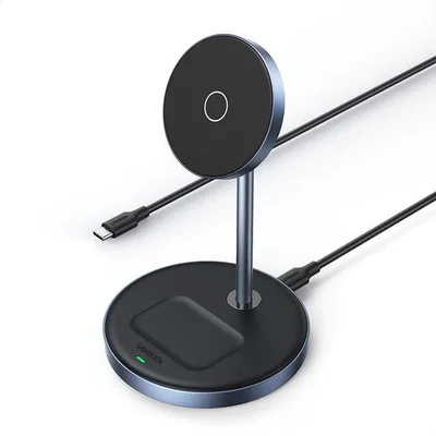CARGADOR INALAMBRICO 2 EN 1 UGREEN PARA IPHONE + AIRPODS NEGRO 90668