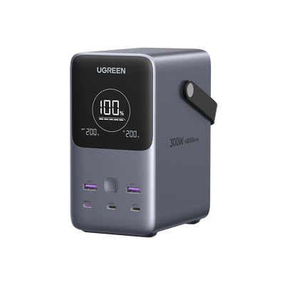 POWER BANK CARGA RAPIDO 48000mAh 300W GRIS/NEGRO