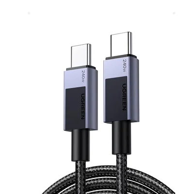 UGREEN - Cable USB C de 240 W, cargador tipo C de carga rápida 1M  negro 45067