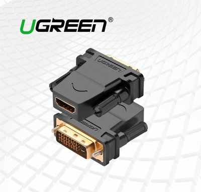 Adaptador Hdmi Hembra A Dvi 24 + 1 Macho Negro Ugreen 20124