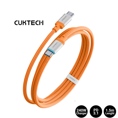 Cable USB-C 240W 1.5M (PD3.1) con  E-Marker, Carga ultral rápida,  transmisión de datos 
