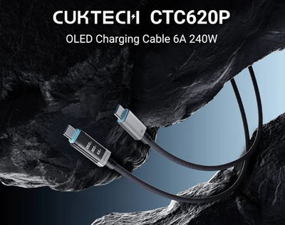 Cable USB-C 240W 2M (PD3.1) con  E-Marker y pantalla OLED,  carga ultra rápida datos