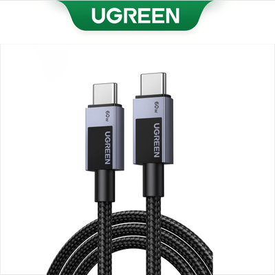 Cable USB-C a USB-C UGREEN 55775 de 60 W con carga rápida E-Marker PD (2 metros), trenzado