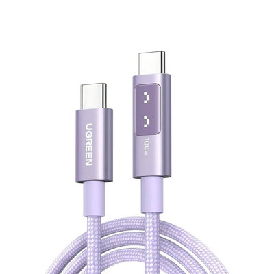 Cable Ugreen USB-C Tipo-C 100W  1M  animado L509-65092 morado