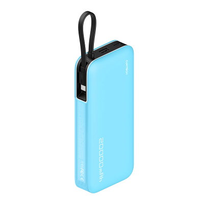 Power Bank Cargar Rapido CP25 20000mAh 55W Cable  Incorporado Azul