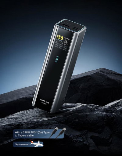 Power Bank Cargar Rapido No. 15 Ultra 20000mAh 210W Gris