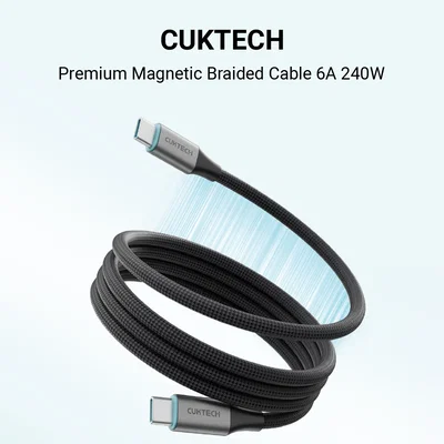 Cable USB-C  1M Magnético 240W  (PD3.1) con E-Marker carga ultra rápida datos