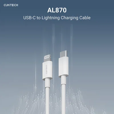 Cable USB-C a Lightning 20W 1M  MFi con carga rápida PD y trasferencia datos