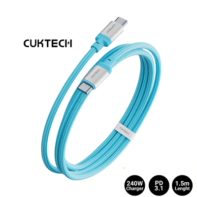 Cable USB-C 240W 1.5M (PD3.1) con  E-Marker, Carga ultral rápida,  transmisión de datos 
