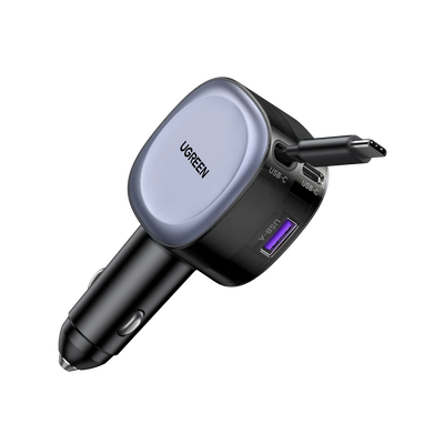 Cargador auto rapido 75W ugreen con cable incorporado 55653