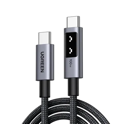 Cable Ugreen USB-C Tipo-C 100W  1M  animado L509-35501  negro