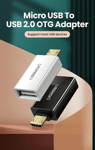 Adaptador Usb Hembra A Micro Usb Otg Celular Blanco Ugreen 30529
