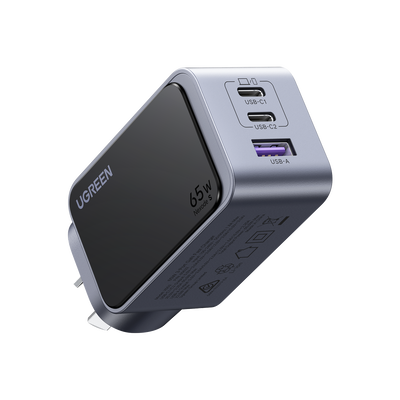 Cargador rápido nexode 65W 3 puertos ugreen