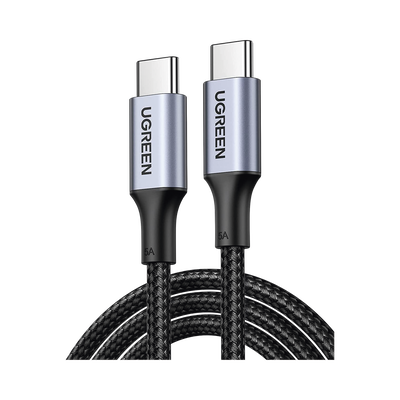 Cable Ugreen Carga Rápida USB-C a USB-C 100W 2M Apple Iphone Negro datos 70429