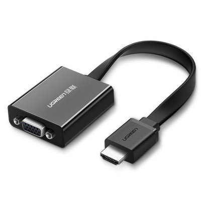 UG-40248 Ugreen Convertidor HDMI a VGA + USB 3.5 con puerto de alimentación, color negro
