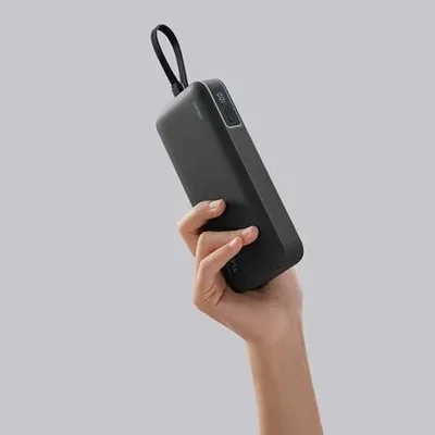 Power Bank Cargar Rapido CP24 20000mAh 40W Cable  Incorporado Gris