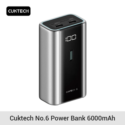 Power Bank Cargar Rapido No.6  6000mAh 55W Blanco
