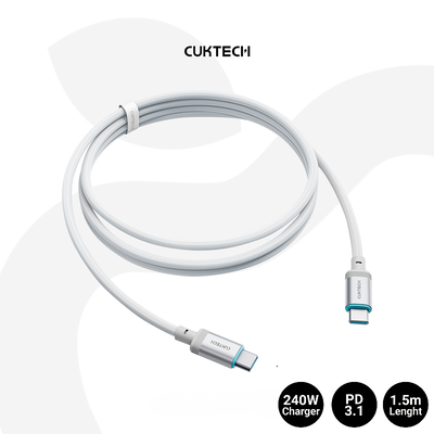 Cable USB-C 240W 1.5M (PD3.1) con  E-Marker, Carga ultral rápida,  transmisión de datos