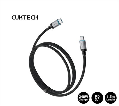Cable USB-C 240W 1.5M  (PD3.1) con  E-Marker, Carga ultral rápida,  transmisión de datos 