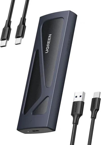 UGREEN M.2 Carcasa Externa Carry disk NVME  USB3.2 Gen2), UASP,  Alta Velocidad de 10 Gbps