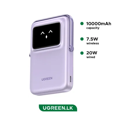 POWER BANK  INALAMBRICO MAGNETICO 10.000 mAh MORADO