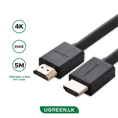 Cable HDMI macho a macho UGREEN de 5 metros, 4K a 30 Hz – HD104 – 10109 