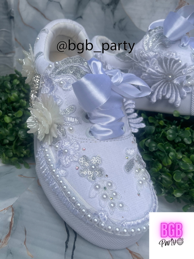 Zapatillas Encanto de Perlas Elegancia Floral