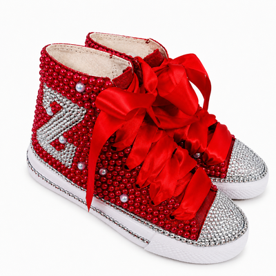 Zapatillas Carmesi Perladas