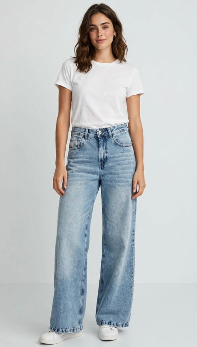 Jean Wide Leg Celeste Nevado