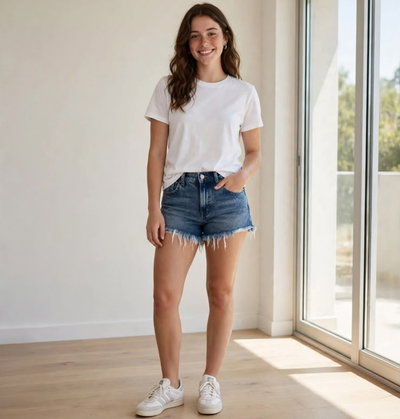 Short Azul Deflecado