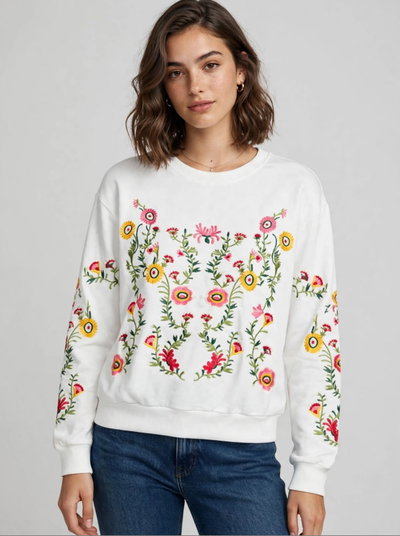 Buzo Bordado con Flores