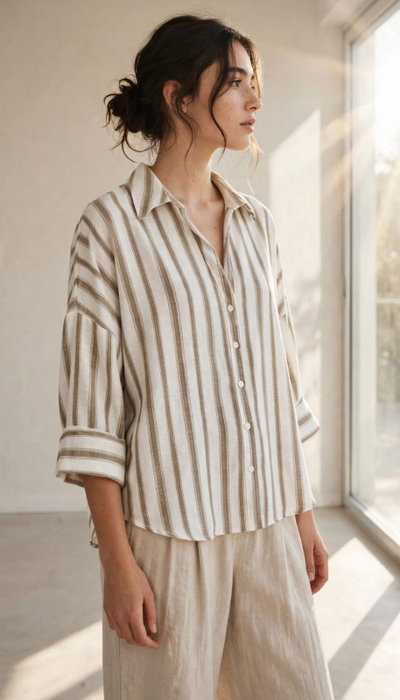 Camisa Rayada Overside