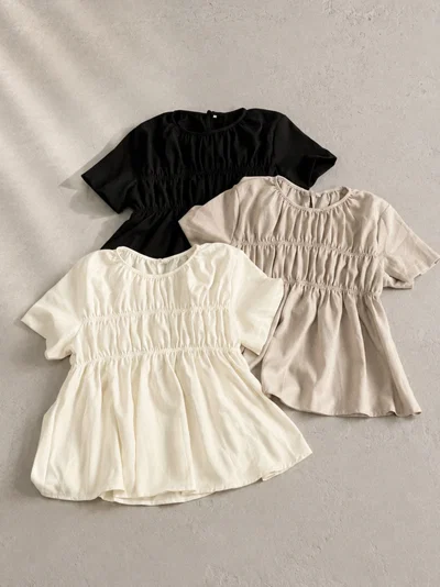 Blusa de Lino con Frunce