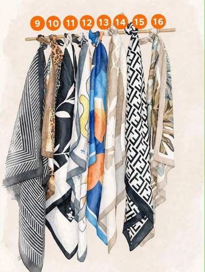 Pañuelos de Seda Estampados