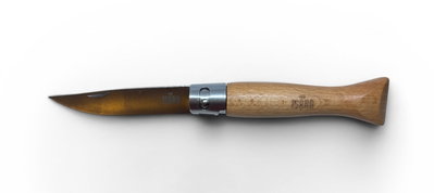 Cuchillo Navaja Plegable Mango Madera N° 9 Isard Galia Marrón Claro