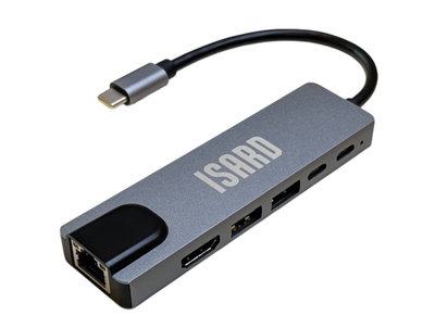 Adaptador Mac Pc Usb C Hub 6-1 Hdmi 4k Usb 3.0 Isard 401102