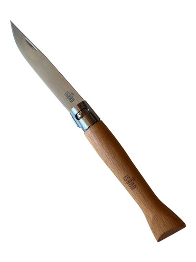 Cuchillo Navaja Plegable Mango Madera N° 10 Isard Galia Marrón Claro