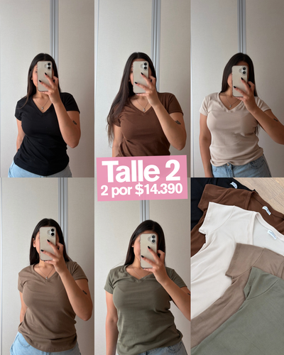 (T.2) PACK BÁSICAS ESCOTE EN V - Morley Soft