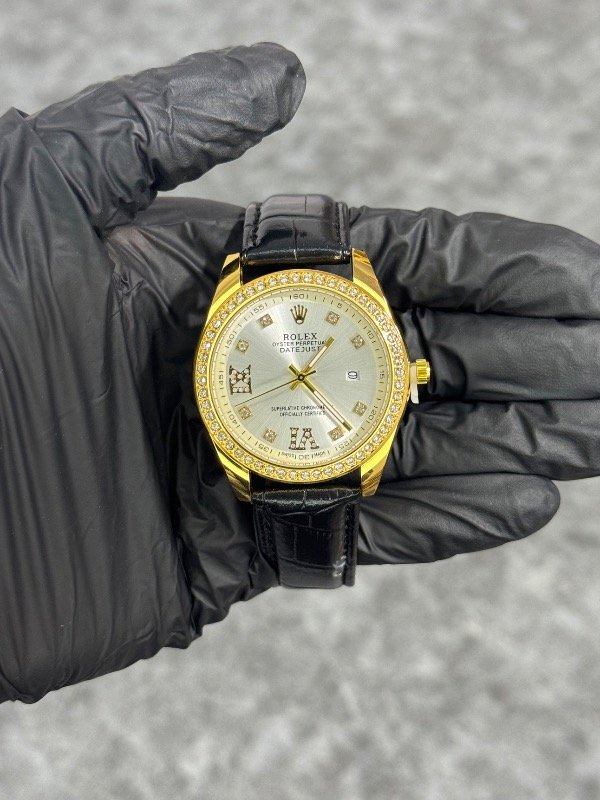 ROLEX DATEJUST CUERO ORO BLANCO (calidad A+)